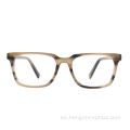 Square Full Rim Vintage Fancy Etlish Unisex Acetate Spectacle Frames Feies